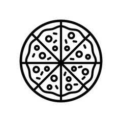 pizza icon vector design simple and clean