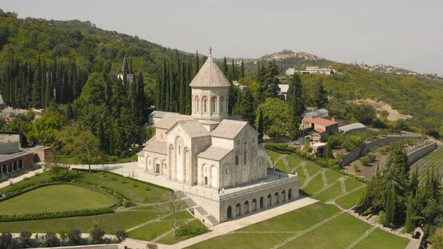 Aerial view of Bodbe Convent in Sighnaghi