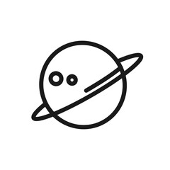 Saturn, planet, cosmos - vector icon