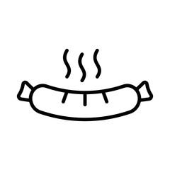 Obraz premium sausage icon vector design simple and clean