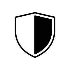 shield icon vector design simple and clean