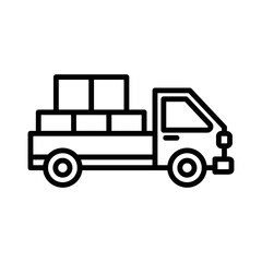 truck icon vector design simple and clean