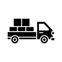 Fototapeta premium truck icon vector design simple and clean