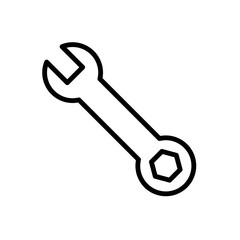 wrench icon vector design simple and clean