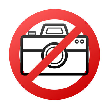No photo, great design for any purposes. Camera icon. Warning icon.  illustration.