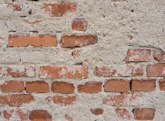 Old brick wall surface details ( brick wall background )