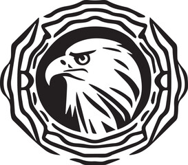 Bald Eagle isolated on white.