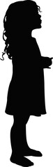 a girl body silhouette vector