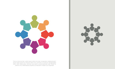 Global Community Logo Icon Elements Template. Community human Logo template vector. Community health care. Abstract Community logo.	