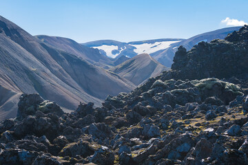 Fototapeta premium Cityscape of Landmannalaugar (Iceland)