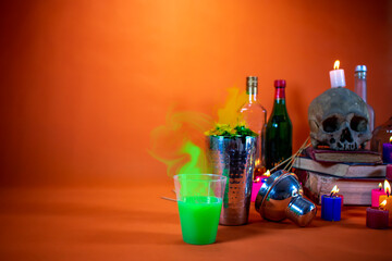 Composition for Halloween party or Day of the Dead.
with space to insert text