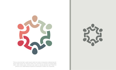 Global Community Logo Icon Elements Template. Community human Logo template vector. Community health care. Abstract Community logo.	