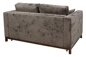 Sofa isolated on white background. Back view. Including clipping path