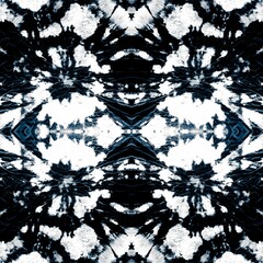 Paint Tie-Dying. Sea Watercolor. Black Tie Dye © Alina