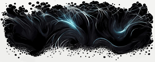 dark abstract background with flowing particles, vector