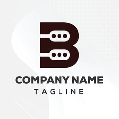 B Letter Alphabet Creative Abstract and Minimalist Logo for All Types of Corporate Company or Business