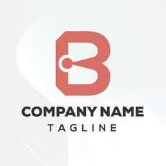 B Letter Alphabet Creative Abstract and Minimalist Logo for All Types of Corporate Company or Business