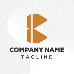 Obraz premium B Letter Alphabet Creative Abstract and Minimalist Logo for All Types of Corporate Company or Business