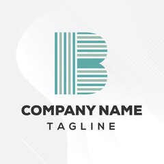 B Letter Alphabet Creative Abstract and Minimalist Logo for All Types of Corporate Company or Business