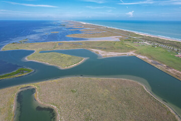 The marshes just north of South Padre Island, Texas