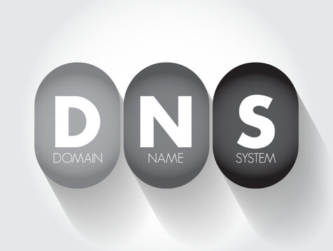 DNS Domain Name System - hierarchical naming system built on a distributed database for computers, services, or any resource connected to the Internet, acronym text concept