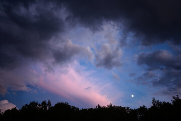 Dusk skies, central Prince Edward Island, Canada