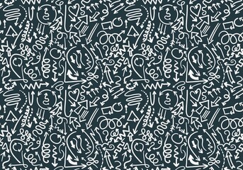 Abstract markers arrows seamless kids pattern for wrapping paper and clothes print and fabrics and linens and office