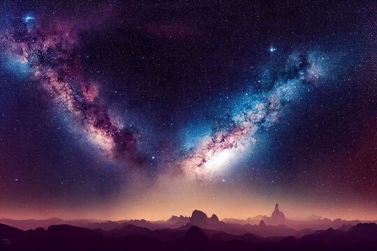 Digital Milky Way Stock Image