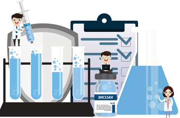 Medical laboratory research with science glass tube.Laboratory diagnosis research.