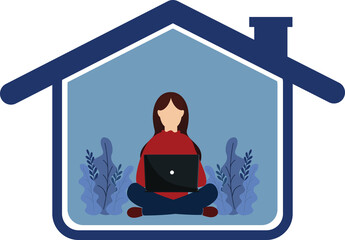 Obraz premium Work from home.