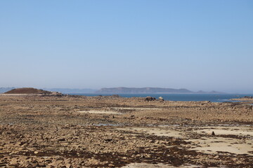 Port-Blanc, côtes d'armor, sable, rocher, 