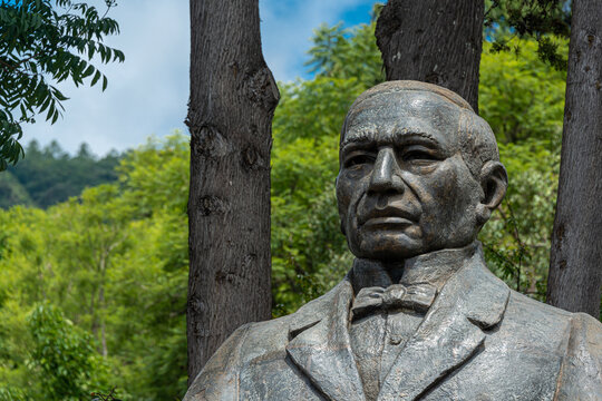 Statue of Benito Juarez, at Guelatao, Oaxaca, Mexico