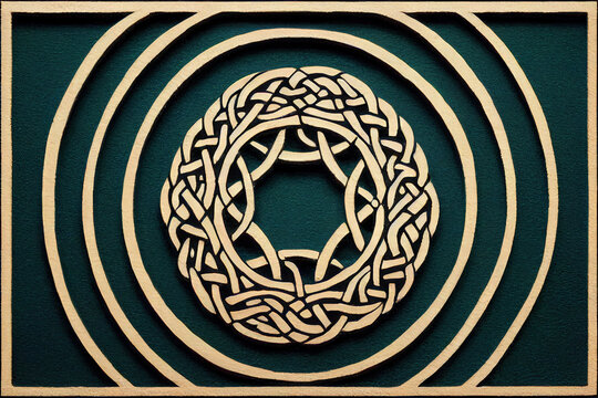Celtic ornaments, irish motifs, 3d render, 3d illustration