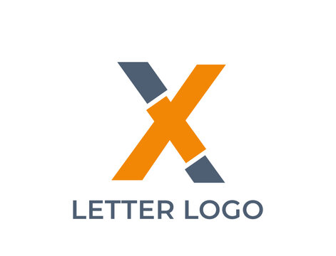letter x logo. alphabet company logotype design. creative vector image
