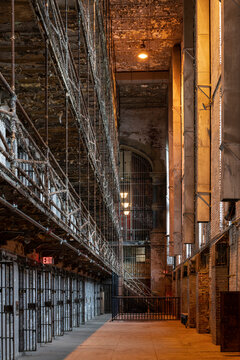 Cells in an abandoned prison