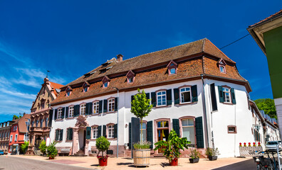 Fototapeta na wymiar Architecture of Herbolzheim, a town in Baden-Wuerttemberg, Germany