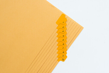 numerical tab dividers