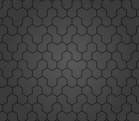 Geometric abstract hexagonal dark background. Geometric modern ornament. Seamless modern pattern