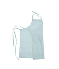 Grey kitchen apron with pattern isolated on white
