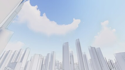 skyscrapers in the sky