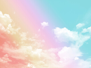 Fototapeta na wymiar Sky and clouds in pastel tones for graphic design or wallpaper