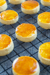 peanut cookies or kue kacang, are pastries made from various ingredients such as wheat flour, peanut butter, milk powder cooked in an oven. has a delicious and savory taste, perfect for Eid cakes