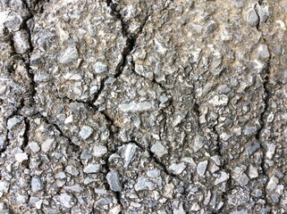 Cracked concrete texture closeup background