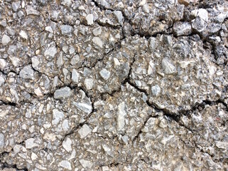 Cracked concrete texture closeup background