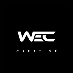 WEC Letter Initial Logo Design Template Vector Illustration