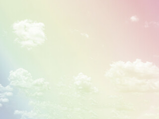 Sky and clouds in pastel tones