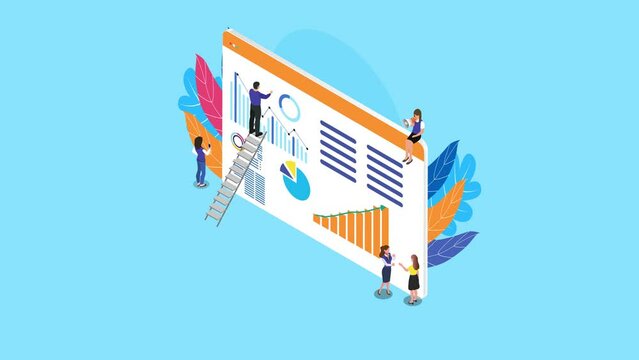 Group of business people analyzing finance chart