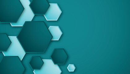 editable blue octagon vector background with modern style - obrazy, fototapety, plakaty