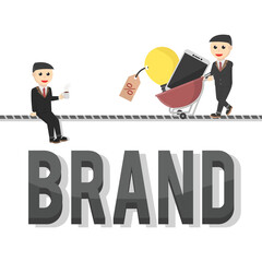 business brand design character on white background