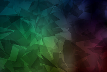 Dark Green vector texture with abstract poly forms.